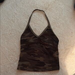 Camo Halter Top